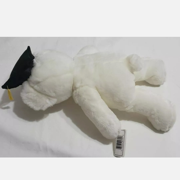 Velvet Touch Collection White Graduation Bear Animal Toy Bear Soft Cute New. - Picture 3 of 8